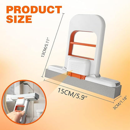 Mini Foldable Desktop Mop, Portable Cleaning Sponge Mop (with a Sponge Head)|  One-Hand Squeeze Handle & Replaceable Head, Wet/Dry Use