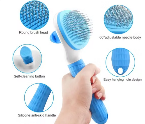 5-in-1 Pet Grooming Tool Combo | All-in-One Grooming Kit for Dogs & Cats | Bathing, Shedding & Nail Trimming (Multicolor)