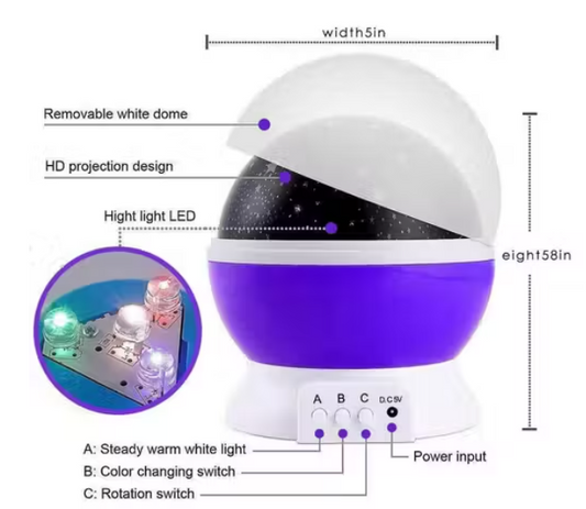Star Master galaxy night light projector