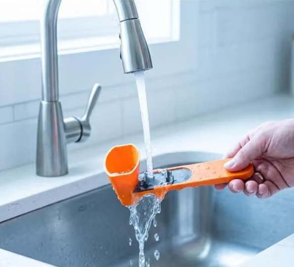 ScoopFlow slide-and-pour funnel spoon for protein powder