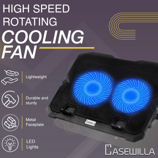 Casewilla laptop cooling pad with cooling fan