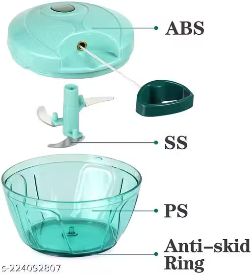Compact Chopper with Blades effortlessly Chopping Big Size Kitchen Dori Handy Vegetable and Fruit Manual Onion Dry Fruit Salad Maker Vegetable Quick Chopper