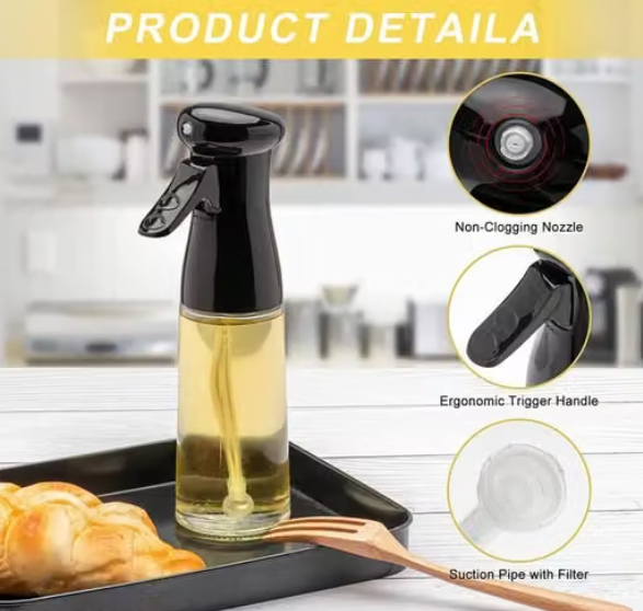 Oil dispenser bottle, cooking oil sprayer, glass oil bottle | multipurpose oil bottle